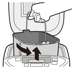 PANASONIC SD 2500 - Extraiga el recipiente del pan y colocque la pala de amasar - 1