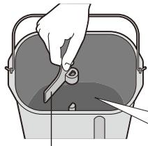 PANASONIC SD 2500 - Remove the bread pan and set the kneading blade - 2