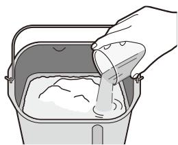 PANASONIC SD 2500 - Place the measured ingredients in the bread pan - 3
