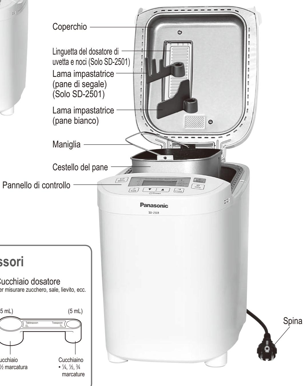PANASONIC SD 2500 - Dosatore di uvetta e noci (Solo SD-2501) - 3