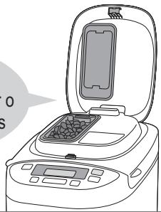 PANASONIC SD 2500 - Añadir ingredientes adiciones al pan o a la masa - 1