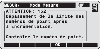 LEICA TPS1100 - Increment du numéro de point - 2