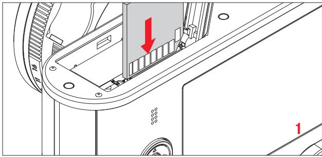 LEICA VERSION Q TYPE 116 - Insertion de la carte mémoire - 1