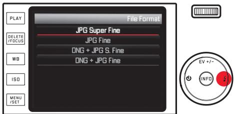 LEICA X - NAAR HET SUBMENU VAN EEN MENU-OPTIE GAAN: - 1