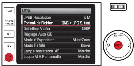 LEICA X - Confirmation d'un paramètre: - 1