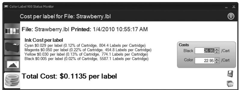 PRIMERA LX900E - UTILISATION DE L'ESTIMATEUR DE COÛTS - 1