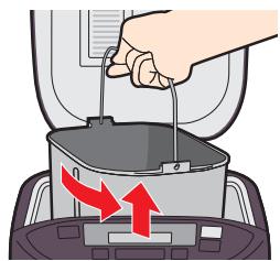 PANASONIC SD ZB2502 - Remove the bread pan and set the kneading blade - 1