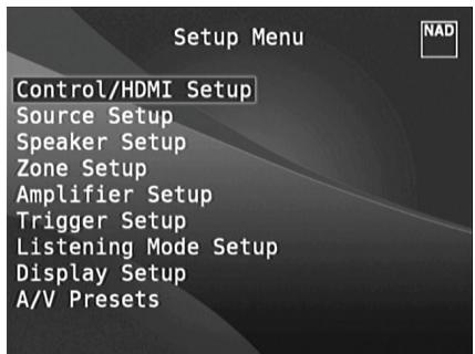 NAD T777 - FONCTIONNEMENT DUT 777 - MENU DE CONFIGURATION - 3