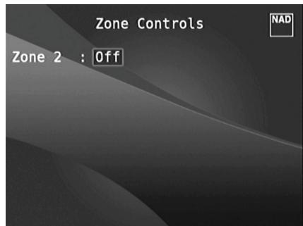 NAD T787 - ZONE CONTROLS (COMMANDES DE ZONES) - 1