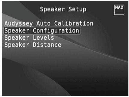 NAD T787 - FONCTIONNEMENT DUT 787 - MENU DE CONFIGURATION - 1