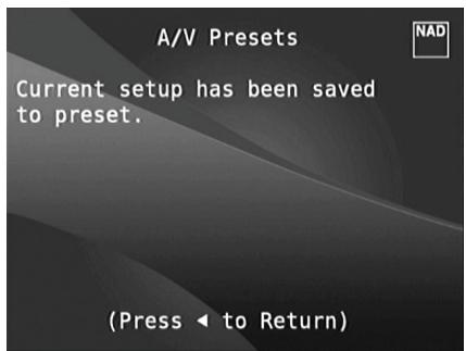 NAD T787 - FONCTIONNEMENT DUT 787 - MENU DE CONFIGURATION - 5
