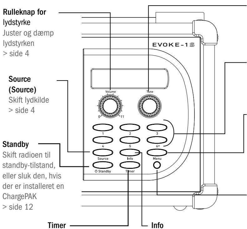 PURE EVOKE PEPPER, EVOKE-1S MARSHALL, EVOKE-2S - Betjeningsknapper med et enkelt blik - 1