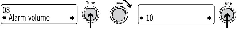 PURE EVOKE PEPPER, EVOKE-1S MARSHALL, EVOKE-2S - Indstilling af alarmen (Menu > Alarmindstillinger) - 4
