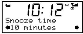 PURE SIESTA MI SERIES 2 - Changing the alarm snooze time - 1