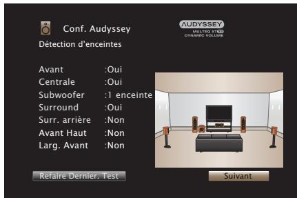 MARANTZ AV7702 MKII - Lorsque l'enceinte détectée est affichée, Sélectionnez "Suivant" puis appuyez sur ENTER. - 1