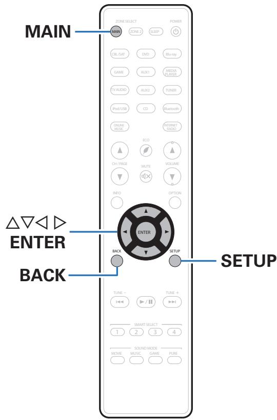 MARANTZ NR1606 - Plan du menu de l'interface graphique - 1
