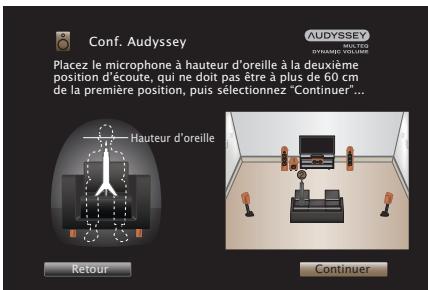 MARANTZ NR1606 - Lorsque l'enceinte détectée est affichée, Sélectionnez "Suivant" puis appuyez sur ENTER. - 2