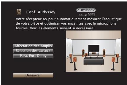 MARANTZ NR1607 - Procedure pour les réglages des enceintes (Conf. Audyssey®) - 4