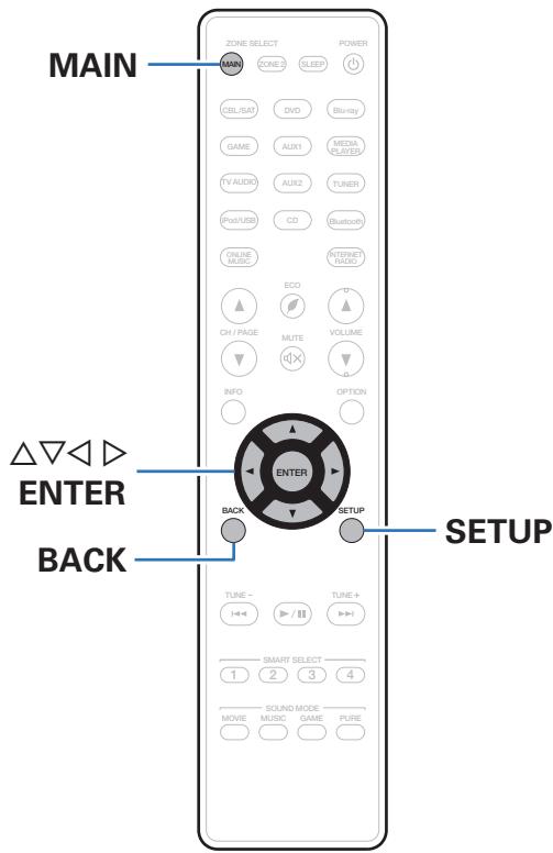 MARANTZ NR1607 - Plan du menu de l'interface graphique - 1