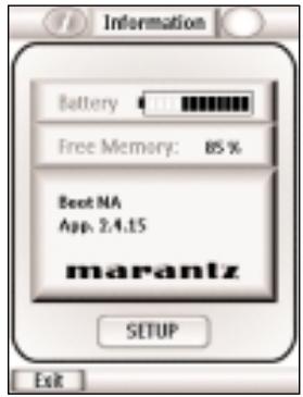 MARANTZ RC5400 - Check Battery Life- The Information Page - 1