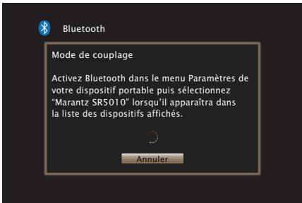 MARANTZ SR5010 - Appuyez sur Bluetooth pour passer à la source d'entrée "Bluetooth". - 1