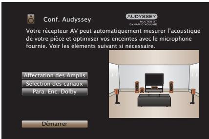 MARANTZ SR5010 - Procedure pour les réglages des enceintes (Conf. Audyssey®) - 4