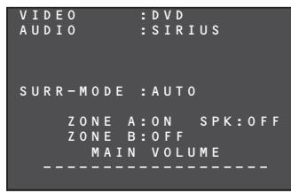 MARANTZ SR6003 - CHANGER LES INFORMATIONS SIRIUS SUR L'AFFICHEUR DU PANNEAU AVANT - 6