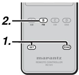 MARANTZ SR6003 - CHANGER LES COMMANDES DE CONTROLE DE ZONE (RC 101) POUR LA ZONE B - 1
