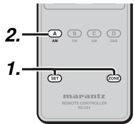 MARANTZ SR6003 - CHANGER LES COMMANDES DE CONTRÔLDE ZONE (RC 101) POUR LA ZONE A - 1