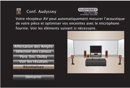 MARANTZ SR7010 - Retour aux réglages “Conf. Audyssey®” - 1