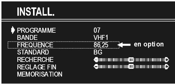 GRANDIN 51MBI99A - Sélection de l'option frequency (frequency) (en option) - 1