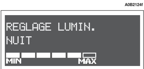 ALFA ROMEO 156 2007 - REGLAGE DES LUMIERES AFFICHAGE INFOCENTER (Lorsqu'il est prévu) - 2