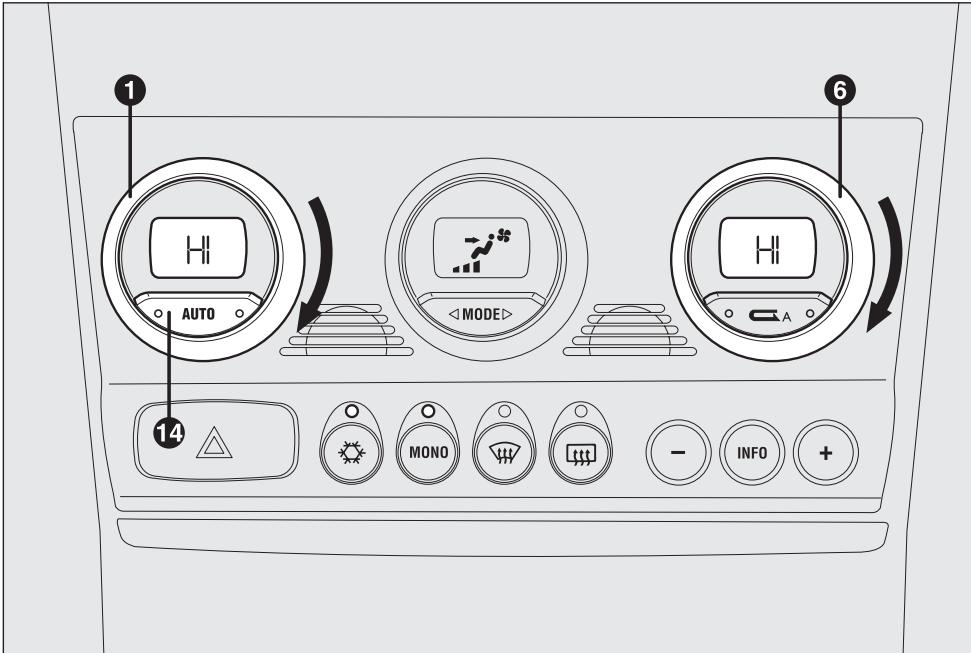 ALFA ROMEO 156 2007 - Fonction HI (chauffage maximum - fig. 103) - 1