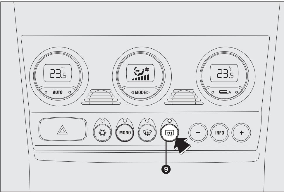 ALFA ROMEO 156 2007 - TOUCHE DÉSEMBUAGE/   DEGIVRAGE LUNETTE   CHAUFFANTE ET   RETROVISEURS EXTÉRIEURS - 2