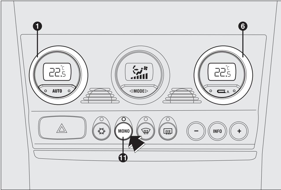 ALFA ROMEO 156 2007 - BOUTON MONO ALIGNEMENT TEMPERATURES DEFINIES - 1