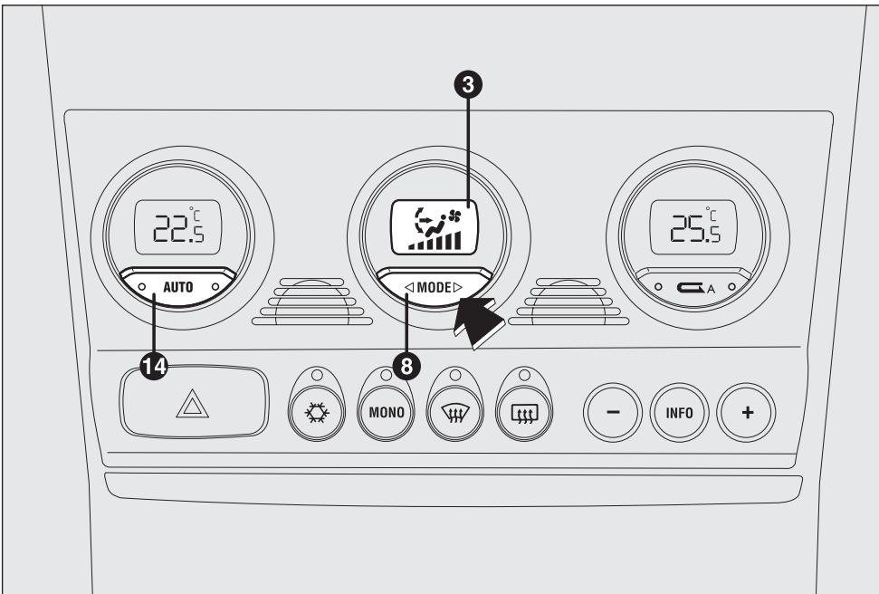 ALFA ROMEO 156 2007 - TOUCHE SELECTION DISTRIBUTION DE L'AIR (fig. 108) - 1