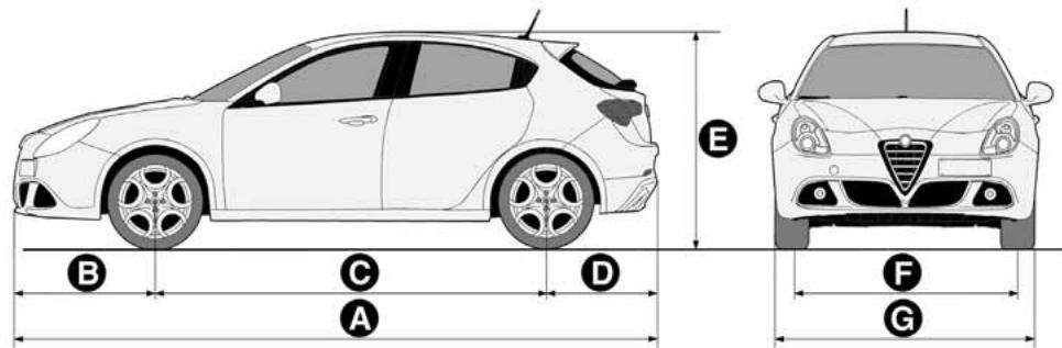 ALFA ROMEO GIULIETTA 2010 - DIMENSIONS - 1