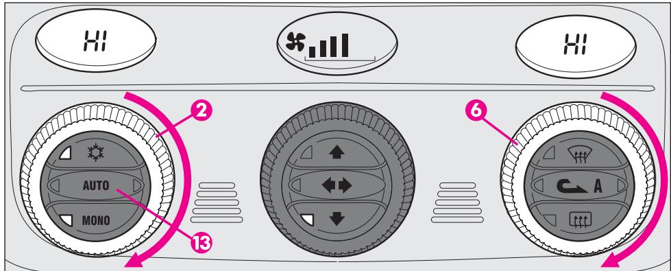 ALFA ROMEO GT 2008 - Fonction HI (chauffage maximum - fig. 99) - 1