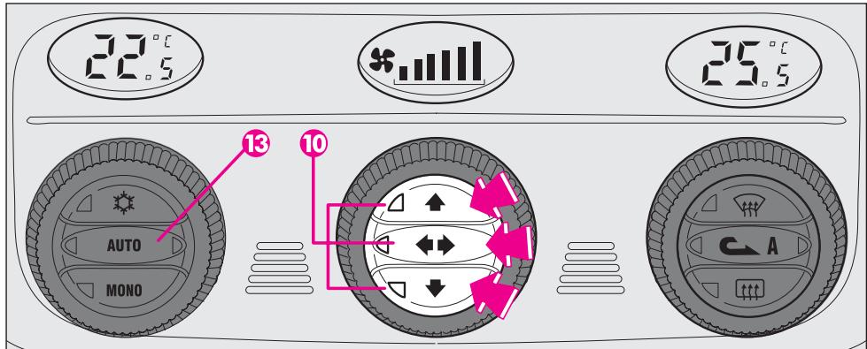 ALFA ROMEO GT 2008 - POUSSOIR DE SELECTION DE DISTRIBUTION D'AIR (fig. 104) - 1