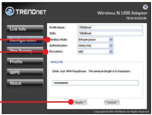 TRENDNET TEW-648UB - Utilisation de l'adaptateur sans fil - 3