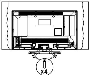 PANASONIC TX 32E200E, TX-43E200E - Fixation du piédestal - 3
