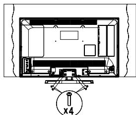 PANASONIC TX 32E200E, TX-43E200E - Assembling the pedestal - 3