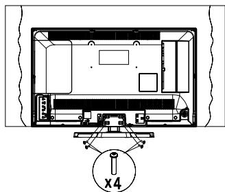 PANASONIC TX 32E200E, TX-43E200E - Montaggio del piedistallo - 3