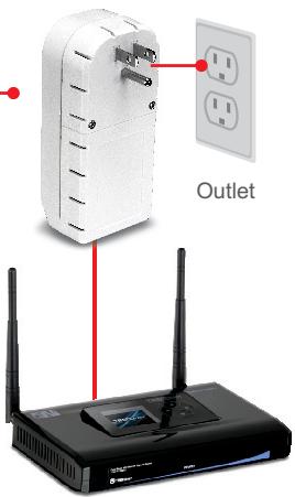 TRENDNET TPL-402E2K - Ci-dessous, vous trouvez un exemple montrant comment créer un réseau powerline en utilisant le tpl-402e et un routeur existant pour partager internet. - 1