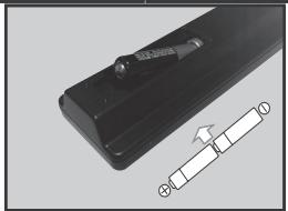PANASONIC TX-40CX300E - Insertion des piles dans la télécommande - 2