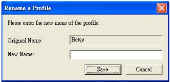 IRIS CAN PRO 3 WIFI - To rename a profile, - 2