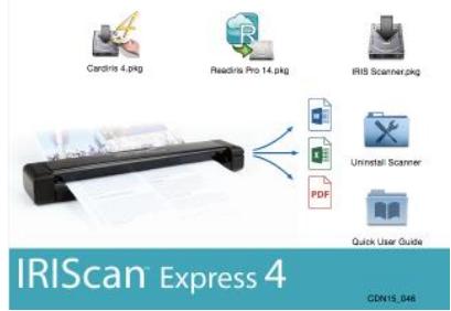 IRIS SCANN EXPRESS 4 - Installation sur un système mac OS - 1