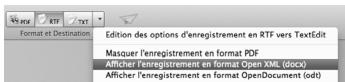 IRIS CAN ANYWHERE 3 - Pour ajouter ou supprimer des formats dans la barre d'outils : - 1