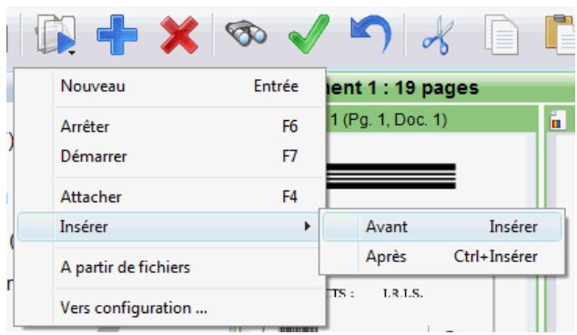 IRIS POWERSCAN 9.5 - Pour insérer une page : - 1