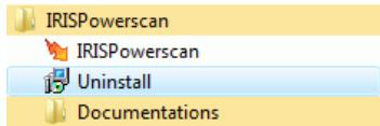IRIS POWERSCAN 9.5 - Pour désinstaller irispowerscan : - 1